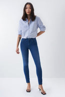 Push Up Destiny Skinny - Mid Wash