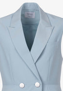 Sleeveless Denim Gilet - Blue