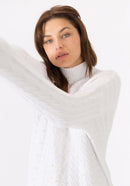 Jacinta Polo Neck Jumper - Star White