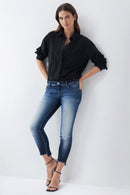 Wonder Push Up Crop Jean - Blue