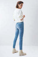 Secret Glamour Push In Crop Jean - Light Wash