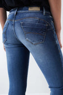 Wonder Push Up Crop Jean - Blue