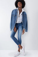 Wonder Push Up Crop Jean - Blue