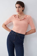 Knot Detail T-shirt - Peach