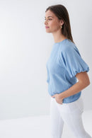 Reversible Tencel Top - Blue