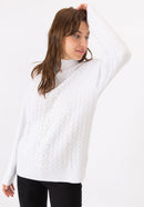 Jacinta Polo Neck Jumper - Star White