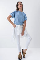 Reversible Tencel Top - Blue