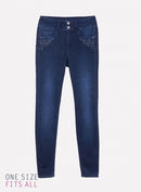 One Size Double Comfort Jean - Blue