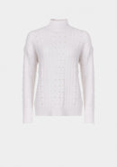 Jacinta Polo Neck Jumper - Star White
