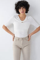 Knot Detail T-shirt - White