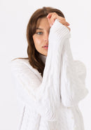 Jacinta Polo Neck Jumper - Star White