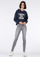 One Size Double Up Jean - Dark Grey