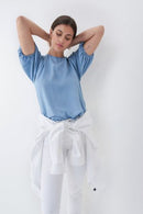 Reversible Tencel Top - Blue