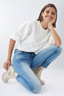 Secret Glamour Push In Crop Jean - Light Wash