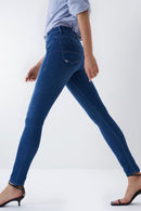Push Up Destiny Skinny - Mid Wash
