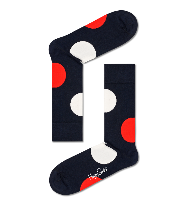 Jumbo Dot Sock - Navy/Red/White