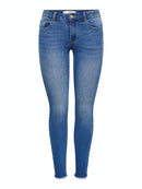 Regular Skinny Ankle Length Jean - Medium Blue Denim