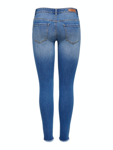 Regular Skinny Ankle Length Jean - Medium Blue Denim