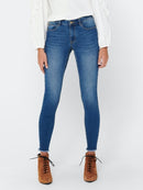 Regular Skinny Ankle Length Jean - Medium Blue Denim