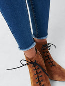 Regular Skinny Ankle Length Jean - Medium Blue Denim