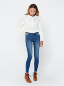 Regular Skinny Ankle Length Jean - Medium Blue Denim