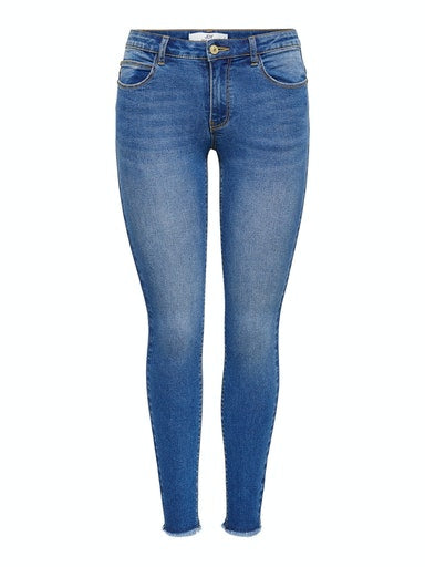 Regular Skinny Ankle Length Jean - Medium Blue Denim