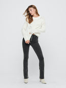 Round Neck Pullover - Cloud Dancer