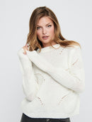Round Neck Pullover - Cloud Dancer