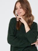 Round Neck Pullover - Scarab