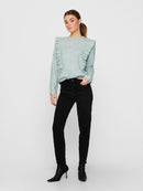 Shiny Side Frill Jumper - Kentucky Blue