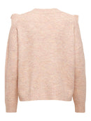 Shiny Side Frill Jumper - Old Rose