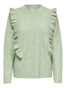 Shiny Side Frill Jumper - Swamp