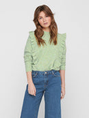Shiny Side Frill Jumper - Swamp