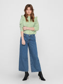 Shiny Side Frill Jumper - Swamp