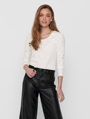 Ava Long Sleeve Top - Cream