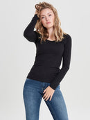 Ava Long Sleeve Top - Black