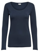 Ava Long Sleeve Top - Navy
