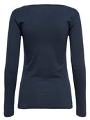 Ava Long Sleeve Top - Navy
