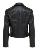 Faux Leather Jacket - Black