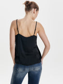 Lace Singlet - Black