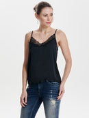 Lace Singlet - Black