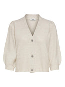 Aida 3/4 Buttons Cardigan - Oatmeal