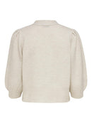 Aida 3/4 Buttons Cardigan - Oatmeal