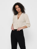 Aida 3/4 Buttons Cardigan - Oatmeal