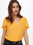 Piper Short Sleeve Smock Top - Golden Apricot