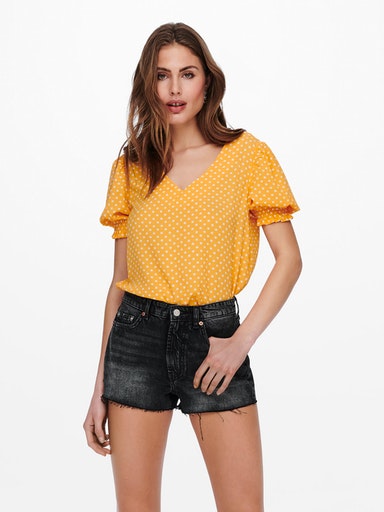 Piper Short Sleeve Smock Top - Golden Apricot