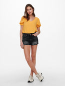 Piper Short Sleeve Smock Top - Golden Apricot
