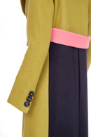 Pocket Flap Long Coat - Olive