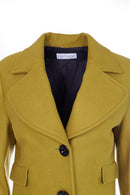 Pocket Flap Long Coat - Olive