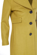 Pocket Flap Long Coat - Olive
